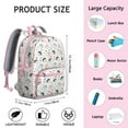 thumbnail image 5 of Hedgehog Pattern Backpack Backpack for School,Cute School Bag,Schoolbag with Adjustable Shoulder Straps & Padded Back,13.8"x11.4"x6", 5 of 5