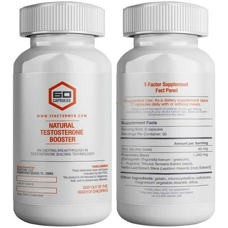 2 x T-Factor Men Testosterone Booster Supplement (60 Tablets) T Factor Supports Natural Testosterone Levels, Stamina, Endurance, Muscular Strength – Promotes Healthy Weight Loss and Fat Burning (1)