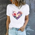 thumbnail image 5 of Rciityk T Shirts for Women Summer Spring Tops New Valentine's Day Print Crewneck Short Sleeve Tee Blouses, 5 of 5