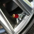 thumbnail image 2 of Bee on Honeycomb Tire Rim Wheel Aluminum Valve Stem Caps - Red, 2 of 3