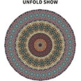 thumbnail image 4 of Mandala Boho Round Tablecloth 60 Inch Colorful Bohemia Mandala Table Cloth Rustic Farmhouse Vintage Polyester Table Cover Decorative for Indoor Outdoor Kitchen Dining Party, 4 of 6