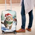 thumbnail image 4 of Hello Winter Maine Coon Frosty Morning Walk Welcome Snowy Christmas Travel Luggage Cover Cat Lover Kitten Owner Gifts Suitcase Dust Protective Decor - 02018, 4 of 5