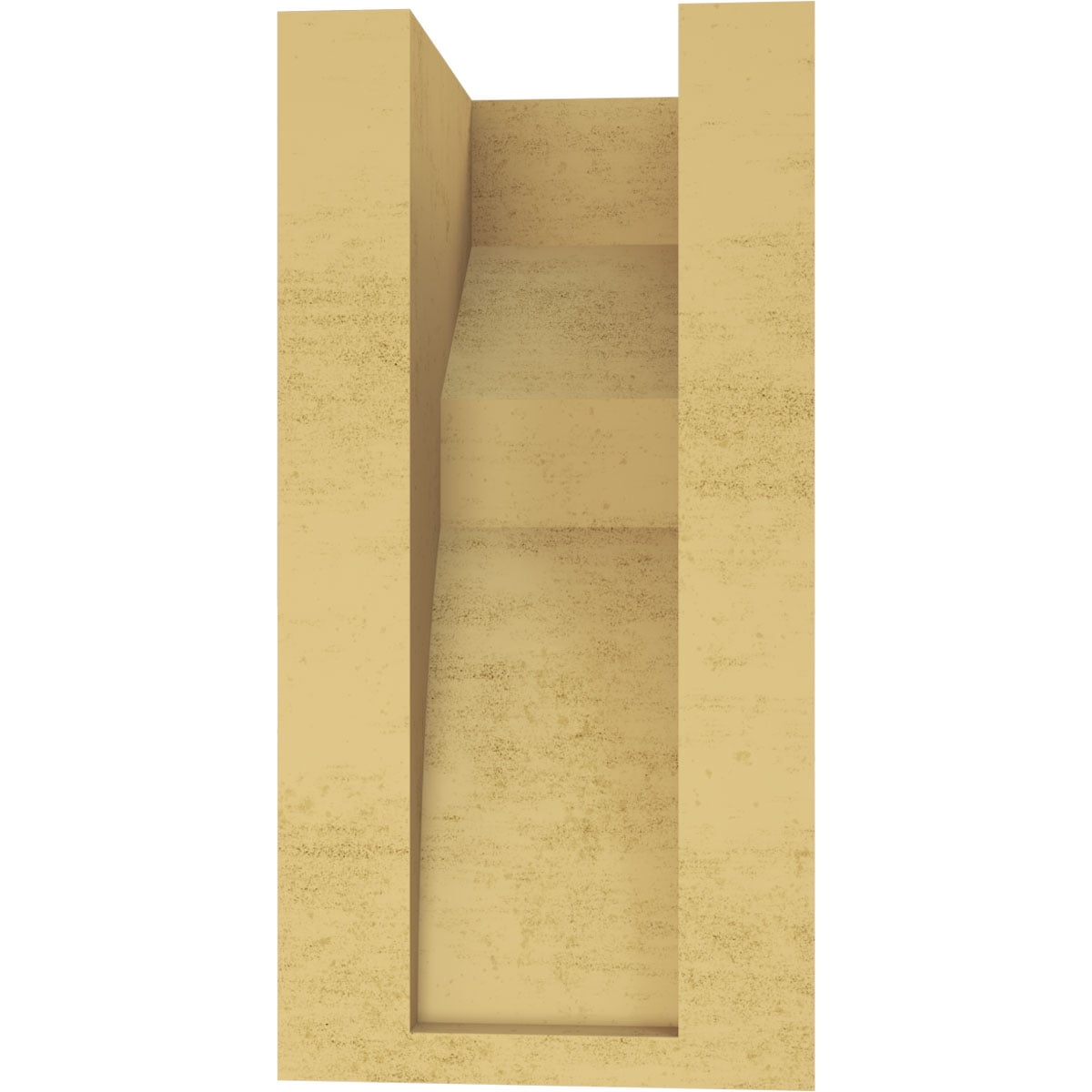 4"W x 4"D x 8"H Wide Monterey Rough Cedar Woodgrain TimberThane Corbel, Primed Tan