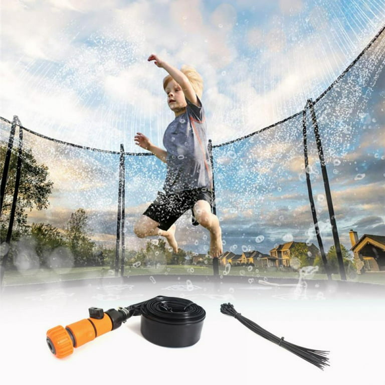Trampoline Waterpark Heavy Duty Trampoline Sprinkler Hose - Trampoline  Accessories Fun Summer Outdoor Water Game Toys for Boys, Girls and Adults - 
