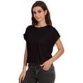 thumbnail image 5 of Women's Crew Neck Short Sleeve T Shirt Summer Casual Loose Workout Top, 5 of 6