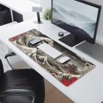 thumbnail image 7 of Black and Red Japanese Landscapes Gaming Mouse Mat, Wave Rectangle Large Non-Slip Rubber Gaming Mouse Pad with Stitched Edges, Office Mouse Pad for Women Men Kids, 31.5x11.8in, 7 of 7