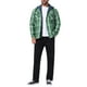 thumbnail image 2 of Chaqueta acolchada con capucha y cremallera INSPIRE CHIC para hombre, con cordón, estilo shacket de cuadros, 2XL, verde oscuro, 2 of 6