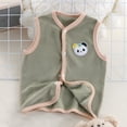 thumbnail image 2 of Children's Winter Vests Plus Velvet Padded Solid Color Sleeveless Zipper Top Boys and Girls Fleece Warm Soft Vest Gray 3 Years, 2 of 4