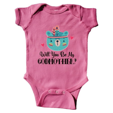 

Inktastic Godmother Proposal Baby Bear Gift Baby Girl Bodysuit