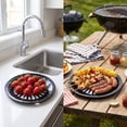 thumbnail image 3 of SHJHENG Plastic Round Hollow Basket Basket Outdoor Picnic Food Placement Plates Barbecue Plates Holders Storage Basket, 3 of 5