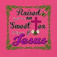 thumbnail image 3 of Wild Bobby, Raised On Sweet Tea & Jesus, Inspirational Christian, Women Racerback Tank Top, Raspberry, Medium, 3 of 5