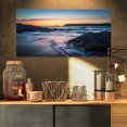 thumbnail image 1 of Setting Sun at Polzeath Beach - Modern Seascape Canvas Artwork, 1 of 3