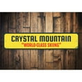 thumbnail image 1 of World Class Skiing Novelty Sign, Metal Wall Decor - 4x18 inches, 1 of 4