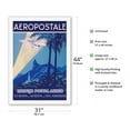 thumbnail image 2 of Aéropostale - Air Mail Service - Europe Africa South America - Vintage Airline Travel Poster c.1930s - Fine Art Rolled Canvas Print 27in x 40in, 2 of 4