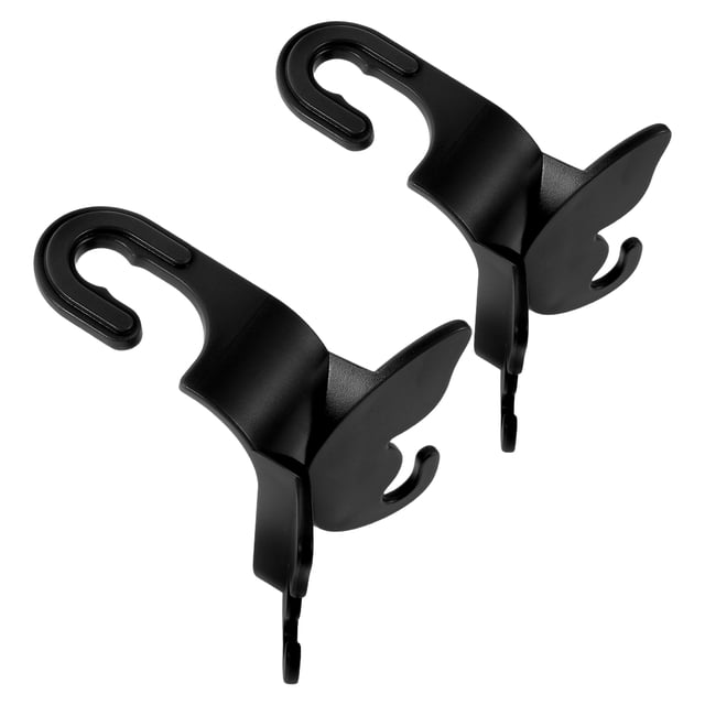FOMIYES 2Pcs Car Headrest Hooks for Back Seat with Sturdy ABS Material Black
