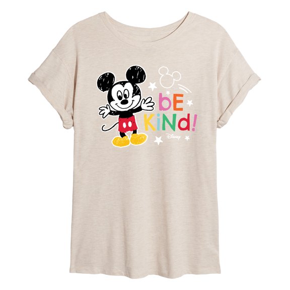 Disney - Mickey Mouse - Be Kind - Juniors Ideal Flowy Muscle T-Shirt