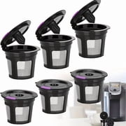 Reusable K Cups for Keurig, Universal Refillable Coffee Filters for Single Serve Coffee Maker, 3-Pack of Reusable Pods, Black
