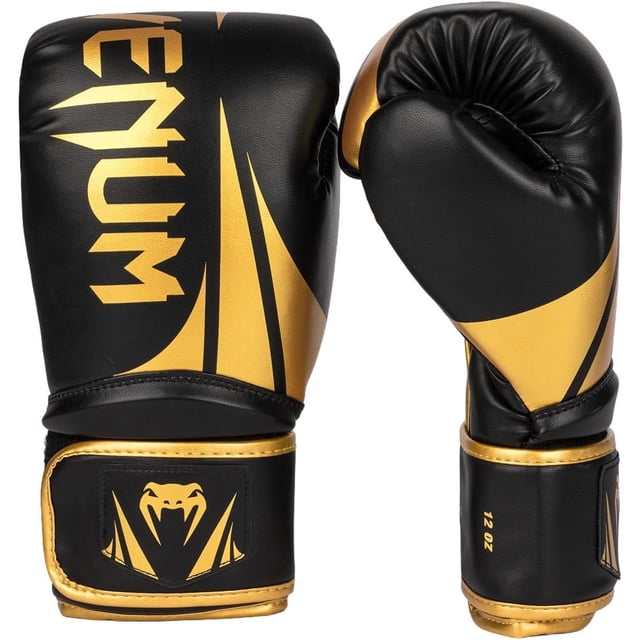 Guantes de boxeo Venum Challenger 2.5 negro/dorado 400 g