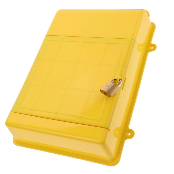 HOMEMAXS Wall Mounted Mailbox Lockbox Survey Combination Office Travel Yellow