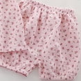 thumbnail image 5 of KPOPLK Relaxed Fit Pajamas Set Baby Girls Pattern Print Short Sleeve Two-piece Outfits Lightweight Cotton Sleepwear PJS Loungewear for 6 Months To 6 Years(4-5 Years,Pink), 5 of 5