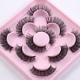 thumbnail image 4 of 5 Pairs Russian Curl D-Curve False Eyelashes - Thick Curly Lashes, Voluminous Look for Daily & Party Makeup, 4 of 19