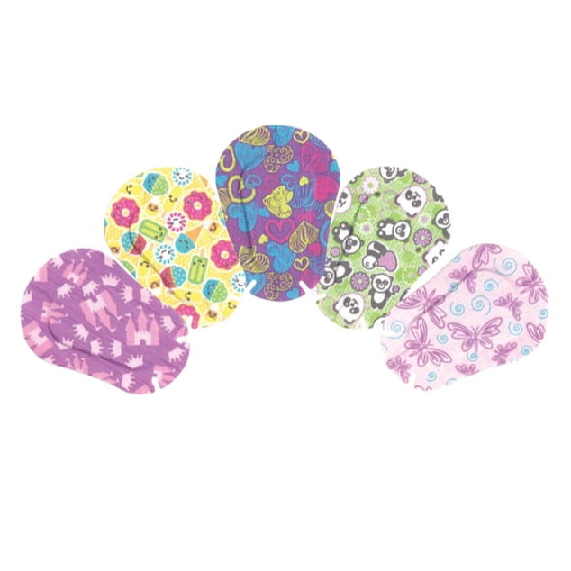 Ortopad® Bamboo 100-pack for Girls, Medium Size, Adhesive Eye Patches, 2 boxes + 2 posters