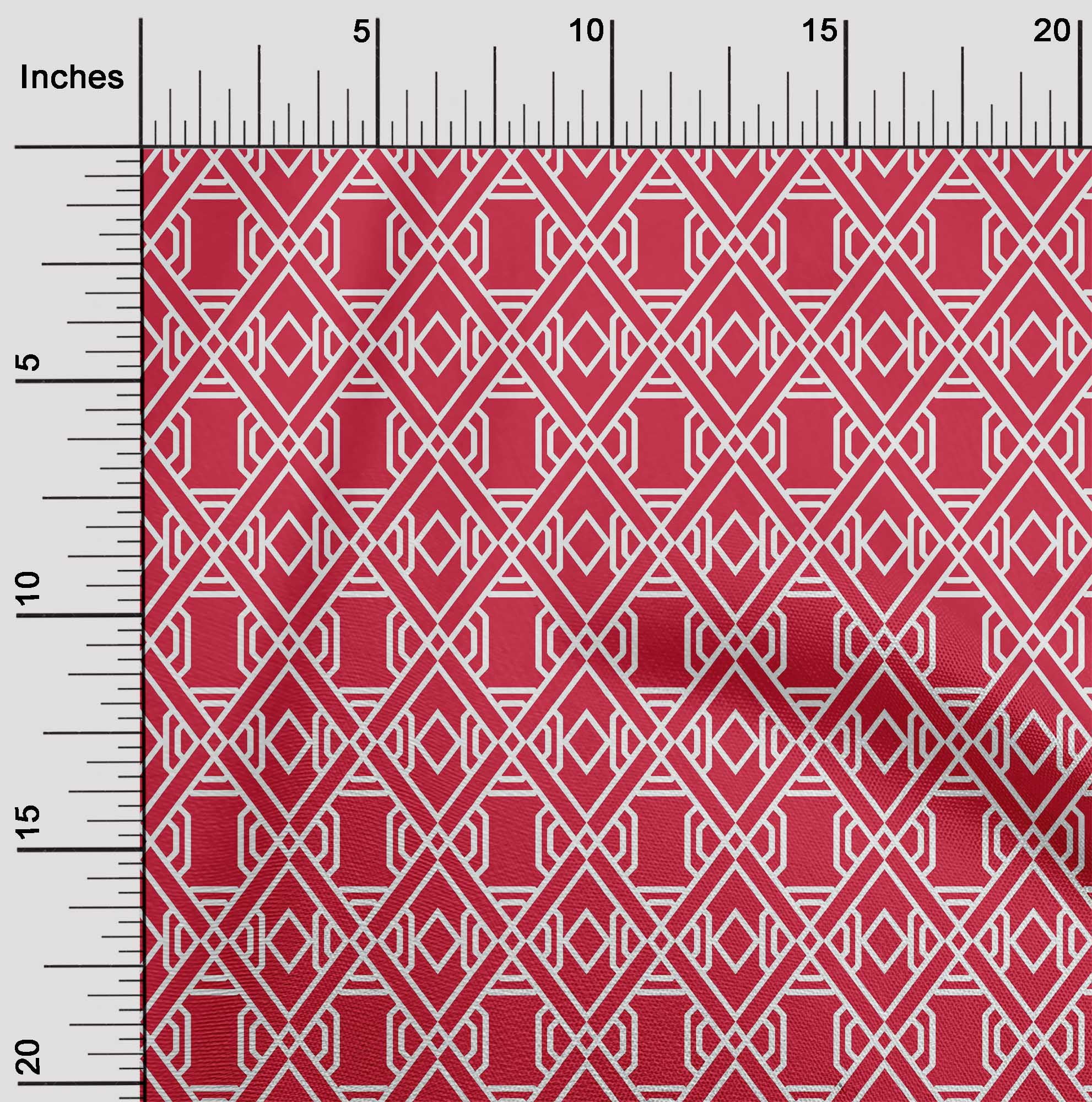 Geometric Print Check oneOone Silk Tabby Fabric Check & Geometric Print Fabric By The Yard 42 ...