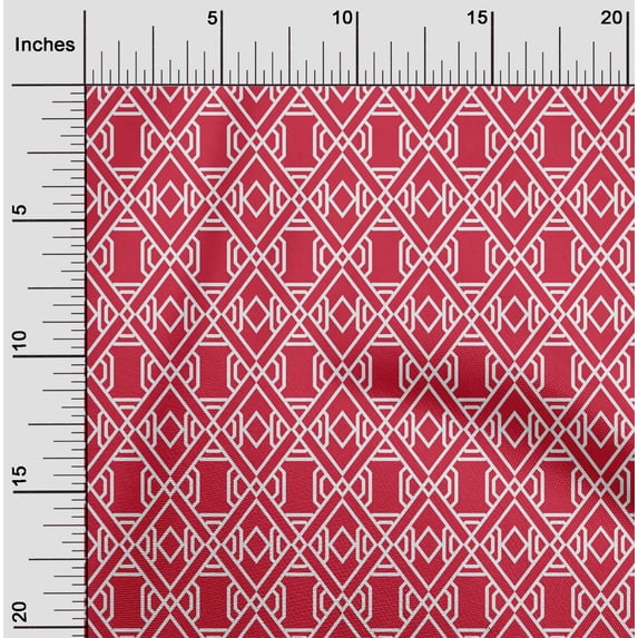 oneOone Organic Cotton Poplin Twill Fabric Check & Geometric Decor Fabric Printed BTY 42 Inch Wide