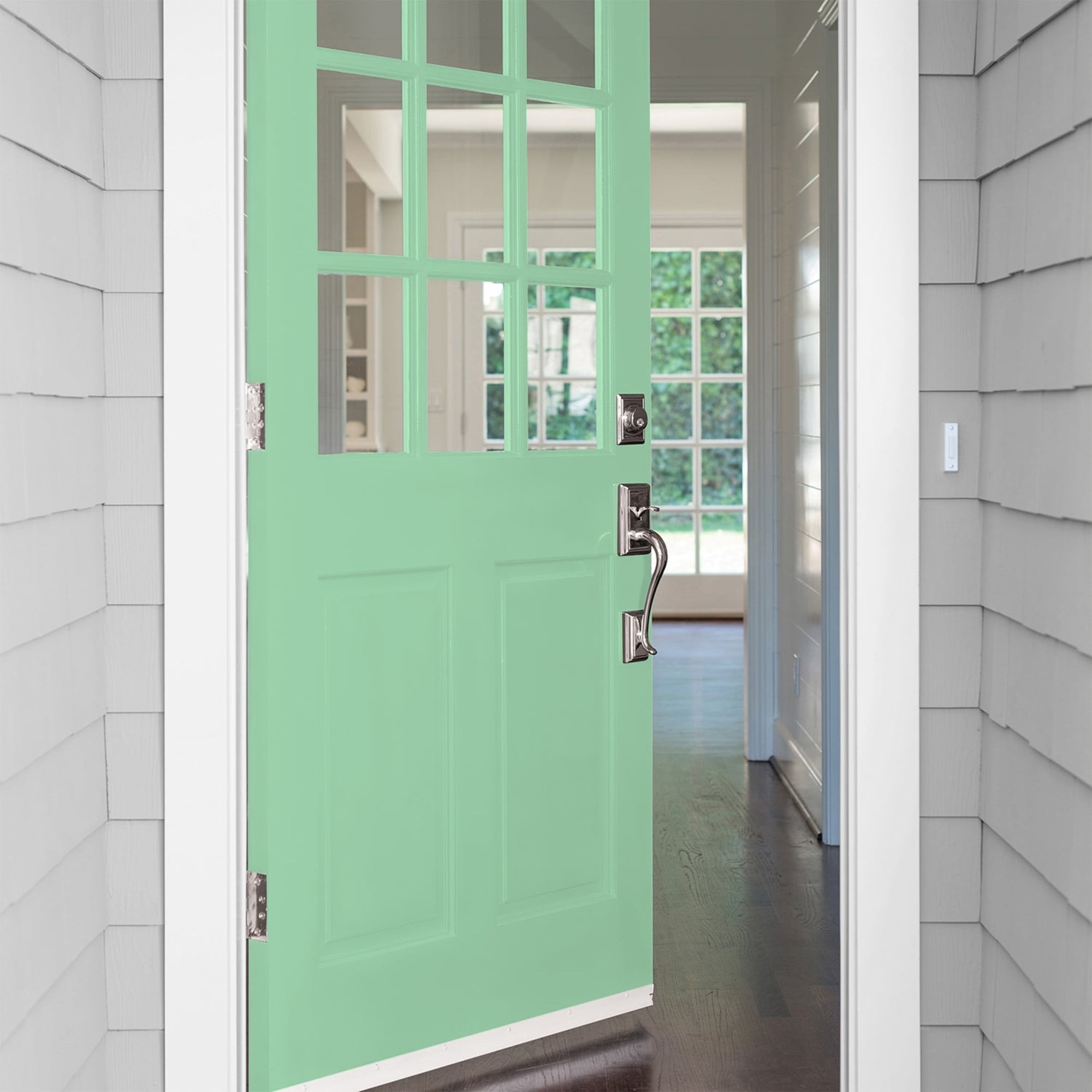 Glidden High Endurance Plus Heath Green Satin Exterior Paint and Primer, 1 Quart