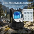 thumbnail image 5 of EZBY 25L Hydration Backpack with FDA Certified 3.0L Water Bladder, Water Resistant Hiking Daypack with Insulated Compartment, Outdoor Gear for Camping, Fishing and Travel, Black, 5 of 9