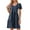 Navy Blue, variant on Fancyglim Women Dresses Plus V Neck Short Sleeve Casual Dress with Pockets M-4XL