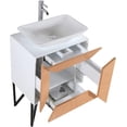 thumbnail image 5 of Maxi 30" Bathroom Vanity Set Natural Oak And Chrome Legs With Vessel Sink, 5 of 7