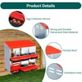thumbnail image 1 of Metal Chicken Nesting Box with 8 Compartments – Roll Away Egg Collection, Durable, Easy to Clean, Egg Protection – For Chicken Coops – Red, No Bracket Legs, 8-Compartment Egg Laying Box, 1 of 8