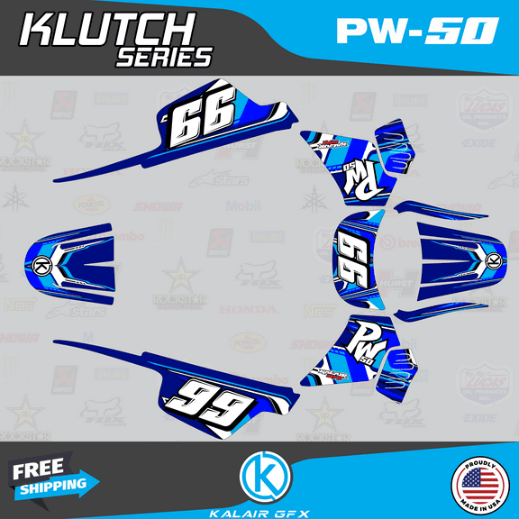 Kalair GFX Graphics Kit for Yamaha PW50 (All Years) Klutch Series