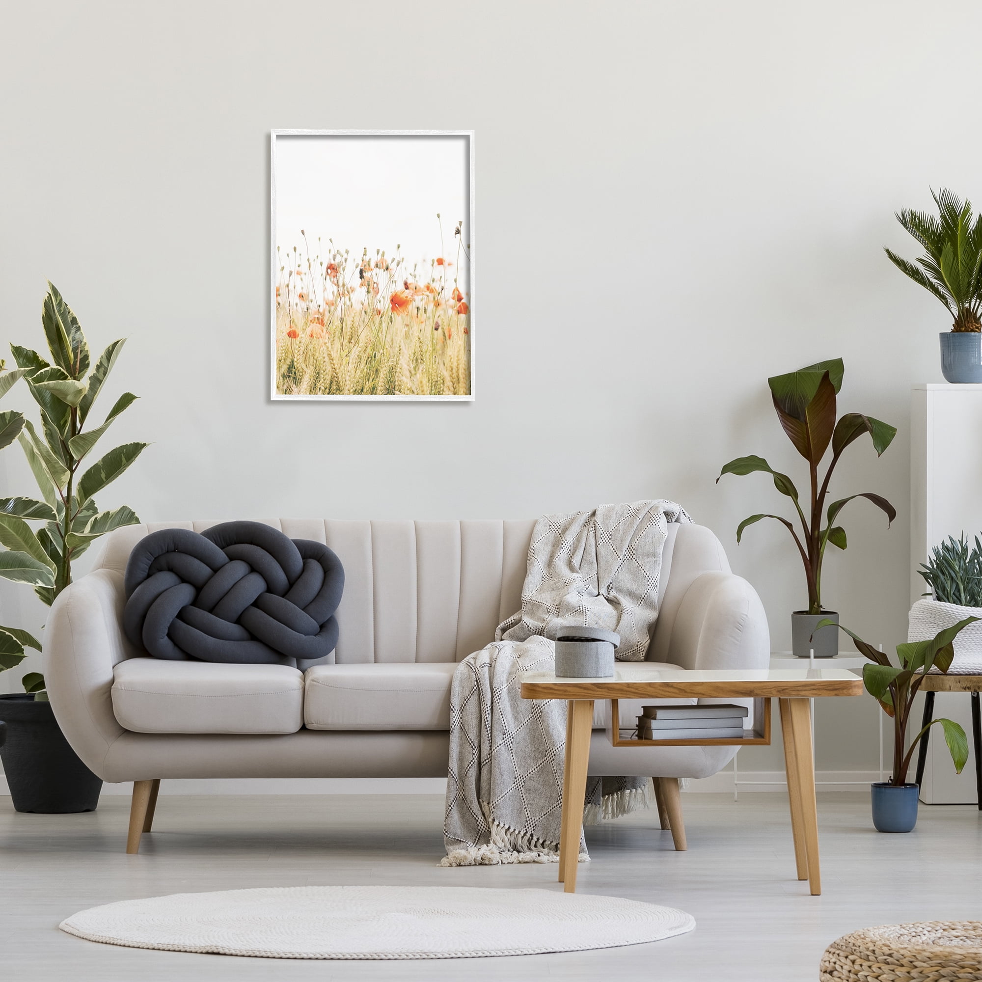 Stupell Industries Poppy Field Photography Botanical & Floral Photography White Framed Art Print Wall Art, 24 x 30