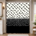 Amarainy Dragonfly Shower Curtain Black and White Swarm Insects Pattern ...