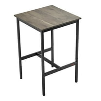 24" Round Counter Height Dining Table, Multifunctional Kitchen Desk & Cocktail Pub Table with Sturdy Metal Base, Easy Assembly