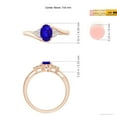 thumbnail image 4 of ANGARA Natural Oval Tanzanite Bypass Ring with Trio Diamond Accents in 14K Rose Gold for Women (Size-7x5mm) | December Birthstone, Anniversary, Jewelry Gift for Women | Natural Tanzanite Ring, 4 of 8