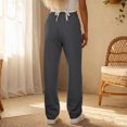 thumbnail image 4 of Wide Leg Sweatpants Women 2026 Fall Clothes Stretchy Baggy Wide Leg Streetwear Casual Lounge Travel Track Pants Dark Gray 3XL, 4 of 5