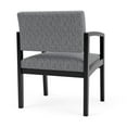 thumbnail image 3 of Lenox Wood Reception Waiting Room Oversize Guest Chair / Black Wood / Gray, 3 of 4