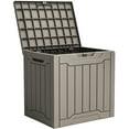 thumbnail image 6 of Uforic 31 Gallon Outdoor Deck Box, Weatherproof Resin Storage, Lockable, with Side Handles, Light Brown, 6 of 6