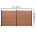 thumbnail image 3 of vidaXL Fence Panel Set Barrier Fence Wall with Post for Garden Yard Pool WPC, 3 of 53