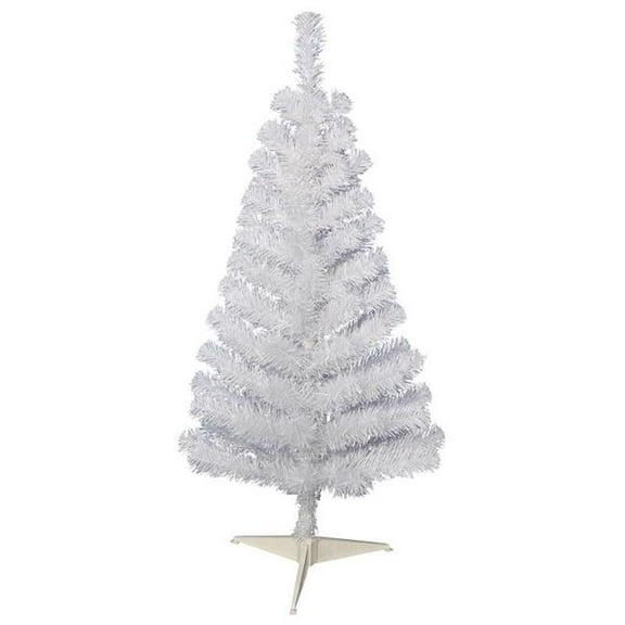 Giftwares 9096801 3 ft. Full Tinsel Iridescent Christmas Tree, White