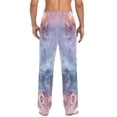 thumbnail image 4 of Cotton Mens PJ Pajama Pants Bottoms Waistband Sleepwear with Pockets Colorful Nebulae Marble, 4 of 7