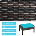 thumbnail image 3 of DORTALA Outdoor Rattan Furniture Set – 5 Piece Patio Conversation Group with Cushions, Glass Table, Ottomans and Chairs for Backyard or Balcony, 3 of 7