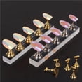 thumbnail image 2 of Vogacara Soporte de práctica de arte de uñas para principiantes, herramientas de práctica simples, estante de exhibición, estante de Juegos de manicura Plata, 2 of 6