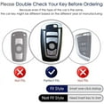 thumbnail image 2 of Metal Key Fob Cover for BMW X1 X2 X3 X5 X6 2 5 6 7 series, Protective Keyless Entry Smart Remote Key Case Holder 4 Buttons with Keychain (Gray B), 2 of 16