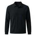 thumbnail image 6 of Corduroy Long Sleeve Polo Shirts for Men Slim Fit Casual Pullover Travel Golf Top, 6 of 8