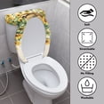 thumbnail image 3 of HELLHERO Sloth Sunflower Pattern Toilet Lid Dust Cover Set 17"x21" Elastic Bottom Dustproof for Bathroom Accessories, 3 of 8