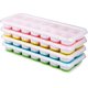 thumbnail image 1 of Bandeja para cubitos de hielo, juego de 4 moldes para cubitos de hielo con tapa, 14 bandejas para cubitos de hielo de silicona, sin BPA, 1 of 5